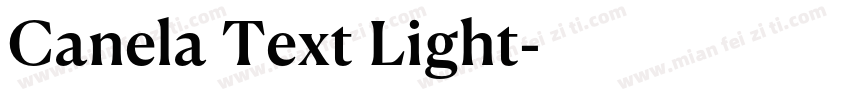 Canela Text Light字体转换